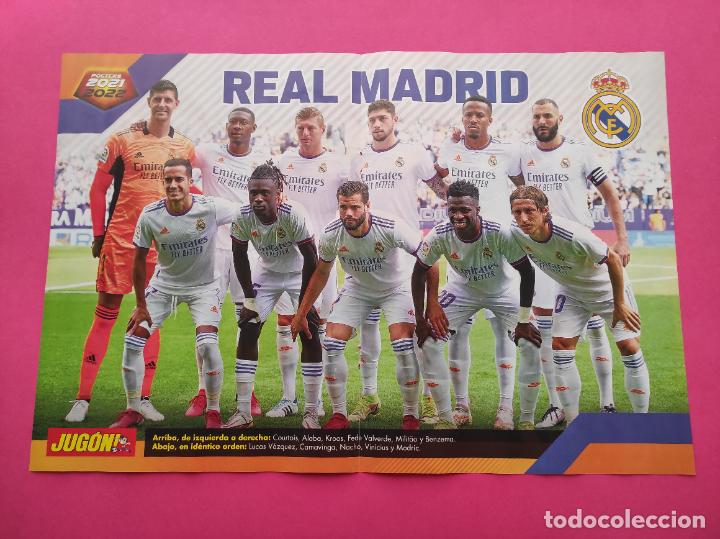 Coleccionismo deportivo: POSTER DOBLE REAL MADRID 2021/2022 - ALINEACION FUTBOL LIGA 21/22 REVISTA JUGON GRIEZMAN ATLETI