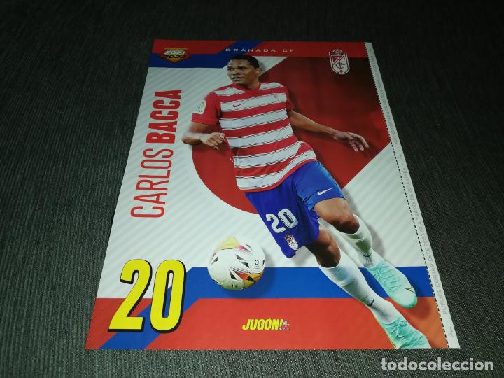 Coleccionismo deportivo: DOBLE POSTER CARLOS BACCA GRANADA JOSELU DEPORTIVO ALAVES JUGON 2021 2022 21 22 TAMA&Ntilde;O FOLIO