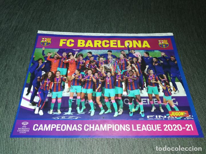 Sammelleidenschaft Sport: DOBLE POSTER EQUIPO BARCELONA FEMENINO CAMPEON OBLAK AT MADRID JUGON 2021 2022 21 22 TAMA&Ntilde;O FOLIO