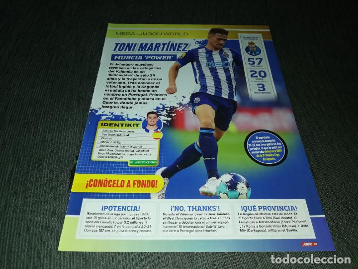 Coleccionismo deportivo: HOJA TIPO POSTER TONI MARTINEZ FC PORTO OPORTO JUGON 2021 2022 21 22 TAMA&Ntilde;O FOLIO