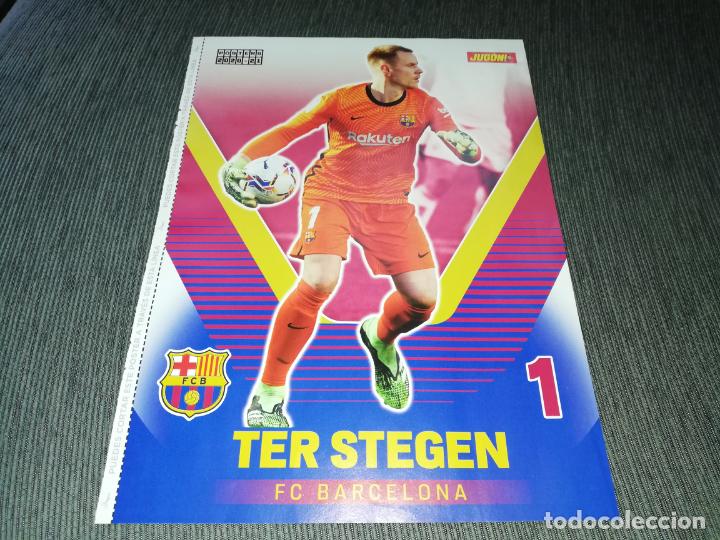 Collectionnisme sportif: DOBLE POSTER TER STEGEN FC BARCELONA KUBO GETAFE JUGON 2020 2021 20 21 TAMA&Ntilde;O FOLIO
