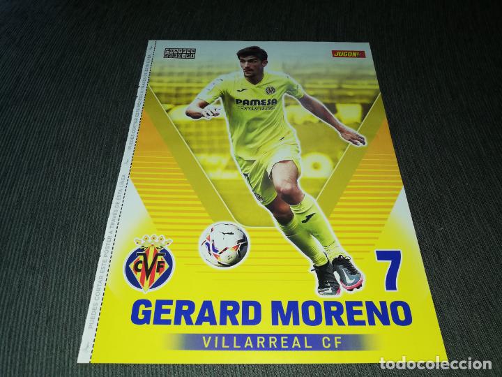 Collectionnisme sportif: POSTER GERARD MORENO VILLARREAL JUGON 2020 2021 20 21 TAMA&Ntilde;O FOLIO
