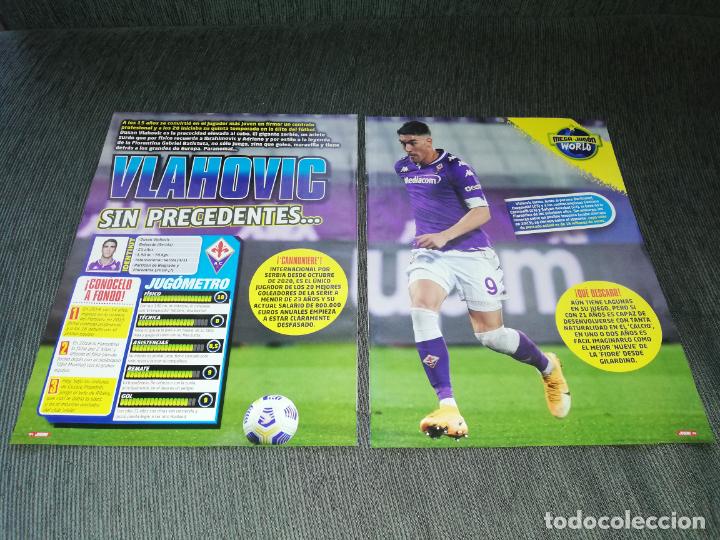Coleccionismo deportivo: HOJAS TIPO POSTER DUSAN VLAHOVIC FIORENTINA RECORTES REVISTA JUGON 2020 2021 20 21 TAMA&Ntilde;O FOLIO