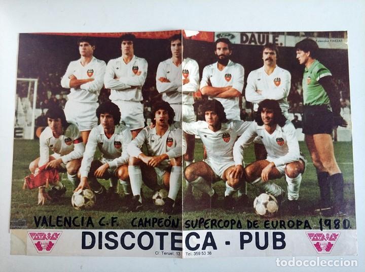 Coleccionismo deportivo: Poster Valencia C.F 1980 Campeon Supercopa de Europa