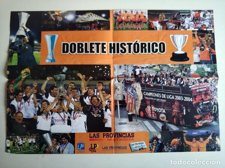 Coleccionismo deportivo: Gran poster doblete historico Valencia C.F las provincias