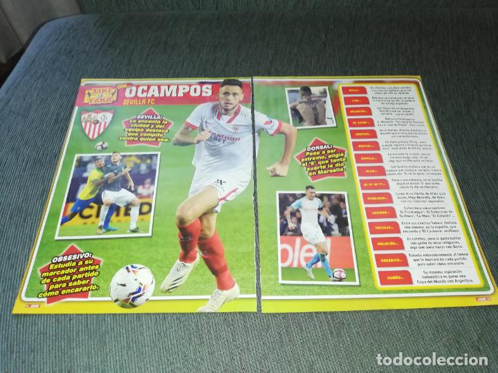 Collectionnisme sportif: HOJAS TIPO POSTER OCAMPOS SEVILLA RECORTES REVISTA JUGON 2020 2021 20 21 TAMA&Ntilde;O FOLIO
