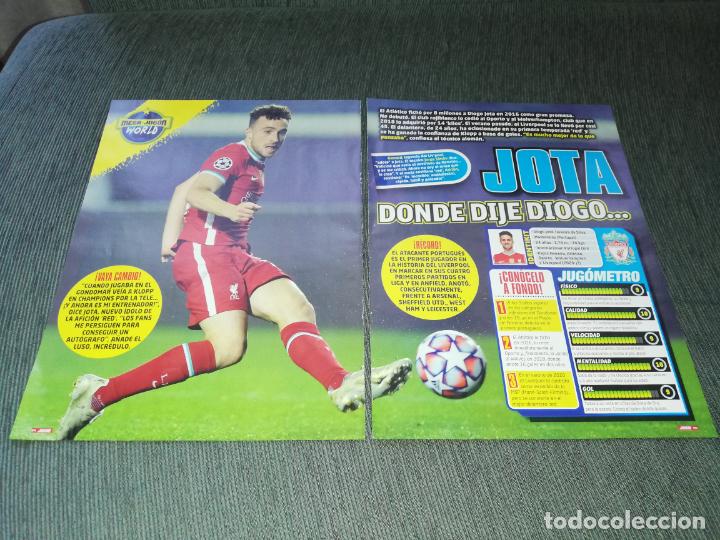Collectionnisme sportif: HOJAS TIPO POSTER DIOGO JOTA LIVERPOOL RECORTES REVISTA JUGON 2020 2021 20 21 TAMA&Ntilde;O FOLIO