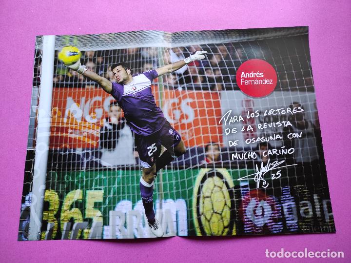 Coleccionismo deportivo: POSTER ANDRES FERNANDEZ - REVISTA OFICIAL CA OSASUNA