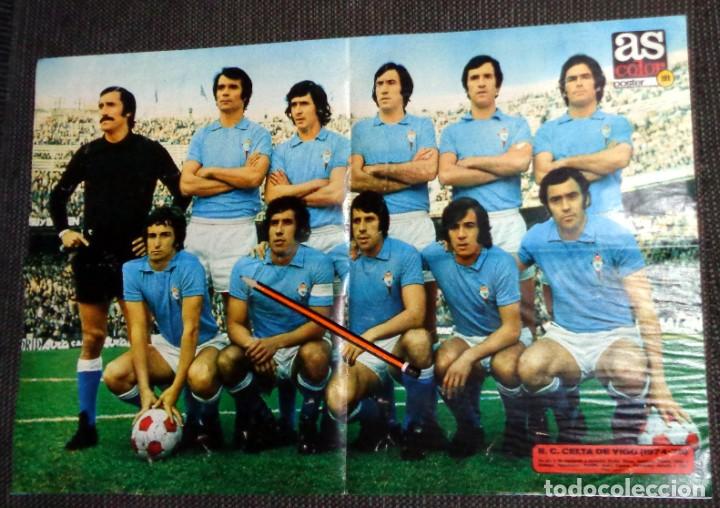 Coleccionismo deportivo: P&Oacute;STER F&Uacute;TBOL - RC CELTA de VIGO 74-75 - RODRI,CASTRO - REVISTA AS COLOR P&Oacute;STER N&ordm;191 - ANTIGUO