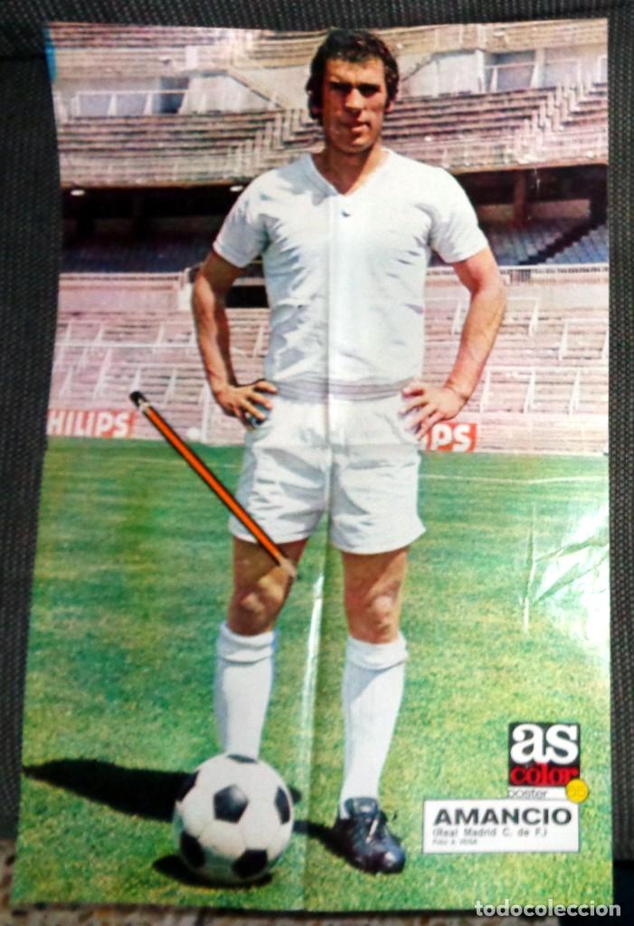 Coleccionismo deportivo: P&Oacute;STER F&Uacute;TBOL - AMANCIO - REAL MADRID CF - REVISTA AS COLOR P&Oacute;STER N&ordm;65 - ANTIGUO VINTAGE