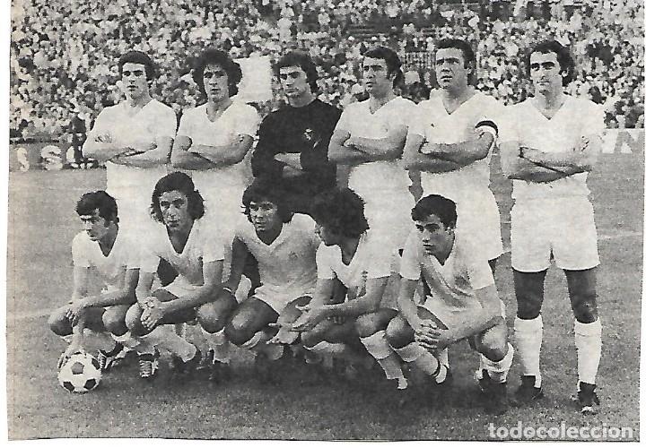 Collectionnisme sportif: REAL MADRID: Recorte del equipo Campe&oacute;n de Copa de 1974