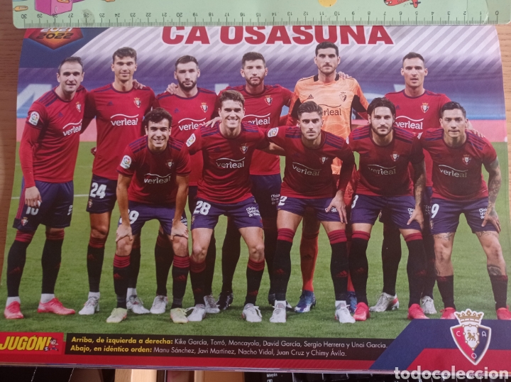 Collectionnisme sportif: F&Uacute;TBOL P&Oacute;STER ALINEACI&Oacute;N CA OSASUNA 2021 2022 REVISTA JUG&Oacute;N