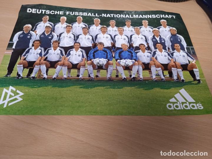 Collectionnisme sportif: Poster de la selecci&oacute;n nacional Alemania principios a&ntilde;os 2000. 30 x 21 cms. F&uacute;tbol