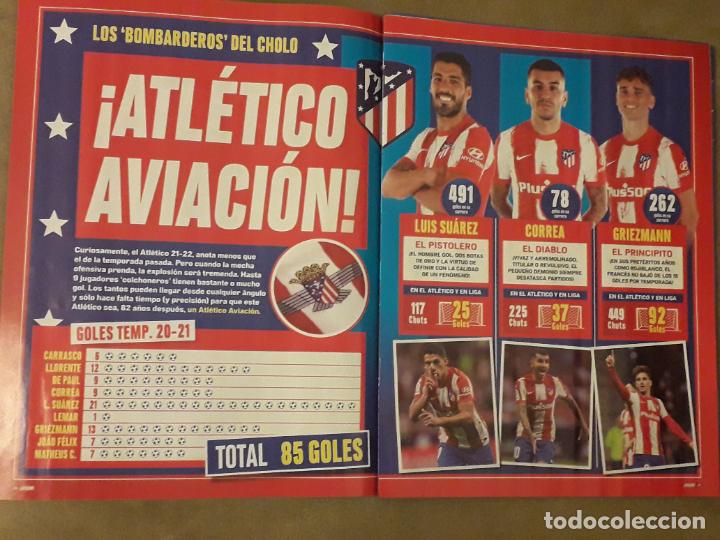 Coleccionismo deportivo: REVISTA JUG&Oacute;N, REPORTAJE POSTER DE 4 PAGINAS AT. ATL&Eacute;TICO MADRID 2021-22