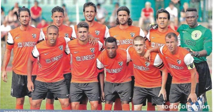 Coleccionismo deportivo: M&Aacute;LAGA CF: Recorte de un equipo de la temporada 2013-14