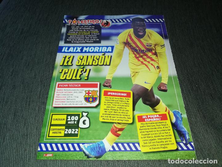 Sammelleidenschaft Sport: HOJA TIPO POSTER ILAIX MORIBA FC BARCELONA JUGON 2020 2021 20 21 TAMA&Ntilde;O FOLIO