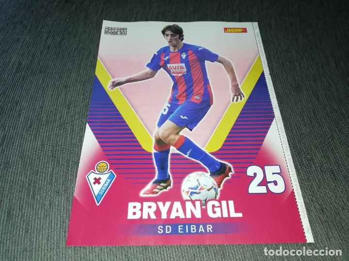 Coleccionismo deportivo: POSTER BRYAN GIL SD EIBAR JUGON 2020 2021 20 21 TAMA&Ntilde;O FOLIO