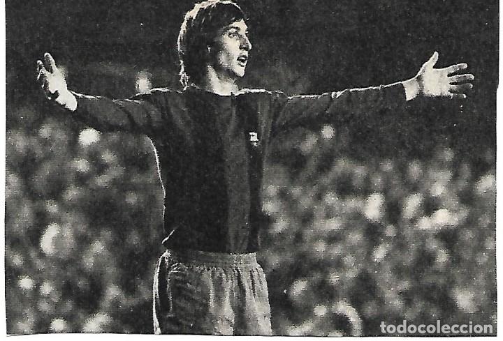 Coleccionismo deportivo: BAR&Ccedil;A: Recorte de Johan Cruyff. 1975 - Foto 1