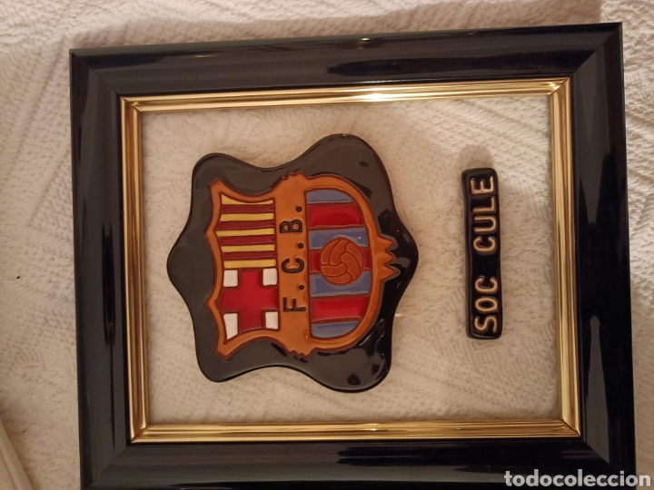 Coleccionismo deportivo: Cuadro escudo del Barcelona - Foto 1