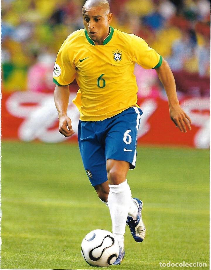 Collectionnisme sportif: SELECCI&Oacute;N DE F&Uacute;TBOL DE BRASIL: L&aacute;mina de ROBERTO CARLOS