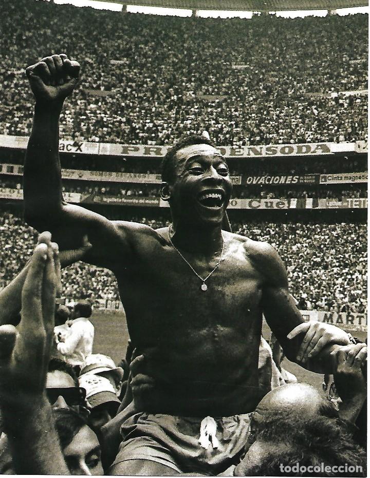 Collectionnisme sportif: SELECCI&Oacute;N DE F&Uacute;TBOL DE BRASIL: L&aacute;mina de PEL&Eacute; tras ganar el Mundial de 1970