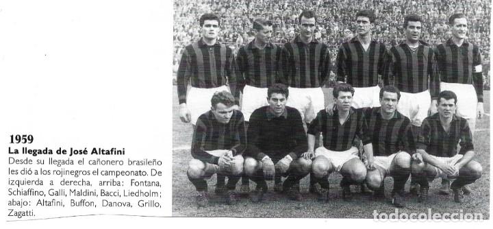 Collectionnisme sportif: AC MILAN: Recorte de un equipo de 1959, con ALTAFINI y SCHIAFFINO