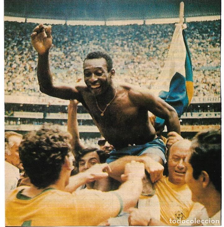 Collezionismo sportivo: SELECCI&Oacute;N DE F&Uacute;TBOL DE BRASIL: Recorte de PEL&Eacute; tras ganar el Mundial de 1970