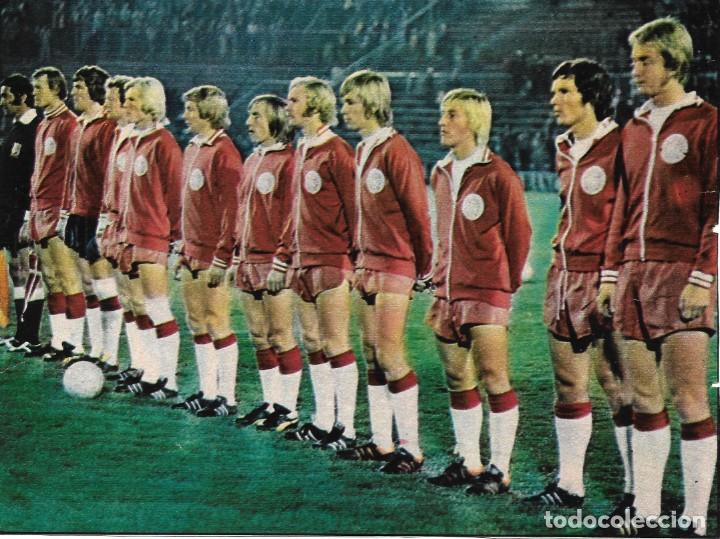 Collezionismo sportivo: SELECCI&Oacute;N DE F&Uacute;TBOL DE DINAMARCA: Recorte de un equipo de 1975