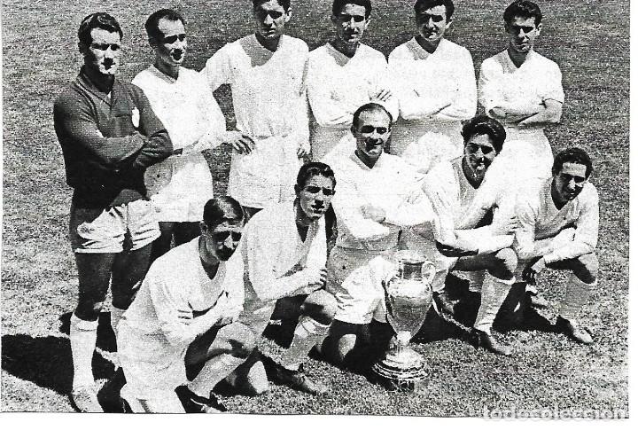 Collezionismo sportivo: REAL MADRID: Recorte del equipo que gan&oacute; la II Copa de Europa en 1957