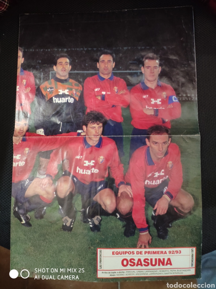 Collezionismo sportivo: OSASUNA. EQUIPOS DE PRIMERA 92/93. LAS PROVINCIAS. 59X44 CM