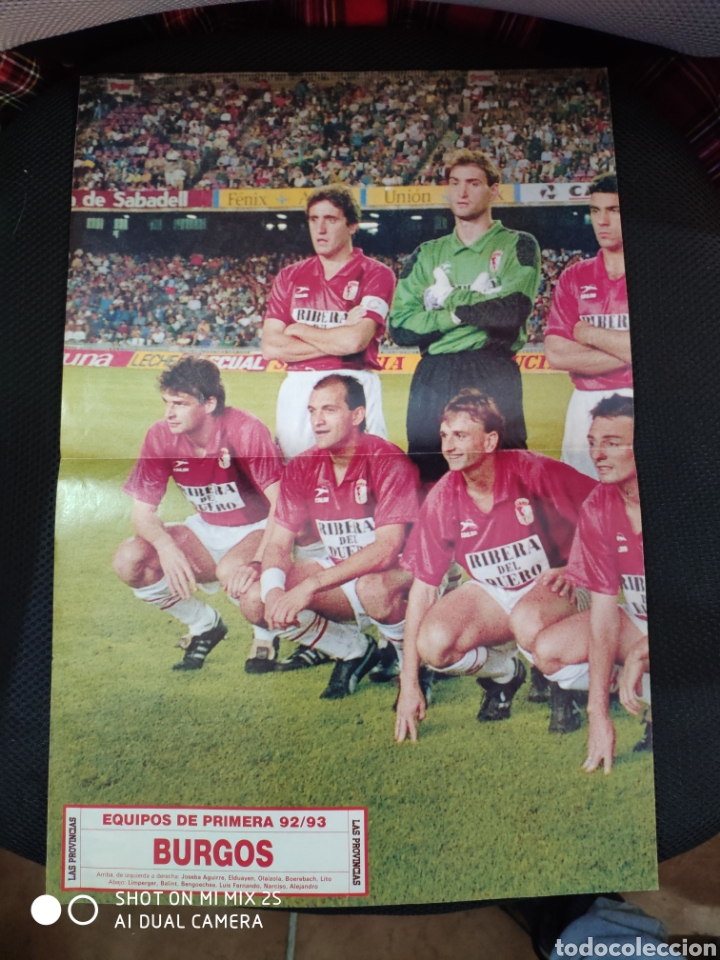 Collezionismo sportivo: BURGOS. EQUIPOS DE PRIMERA 92/93. LAS PROVINCIAS. 59X44 CM