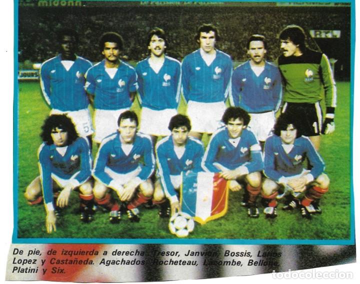 Collezionismo sportivo: SELECCI&Oacute;N DE F&Uacute;TBOL DE FRANCIA: Recorte de un equipo de 1982