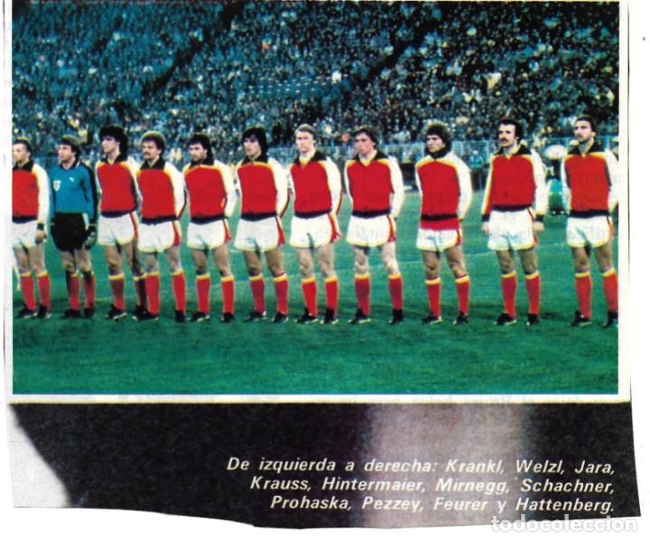 Collezionismo sportivo: SELECCI&Oacute;N DE F&Uacute;TBOL DE AUSTRIA: Recorte de un equipo de 1982