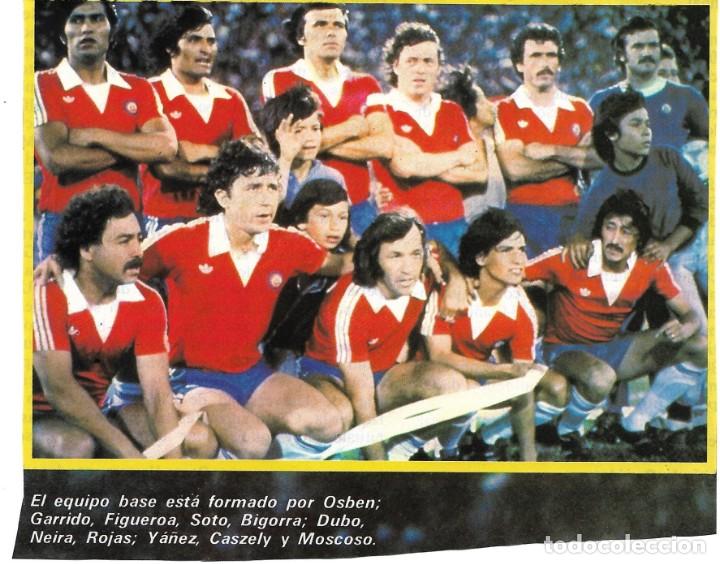 Collezionismo sportivo: SELECCION DE F&Uacute;TBOL DE CHILE: Recorte de un equipo de 1982