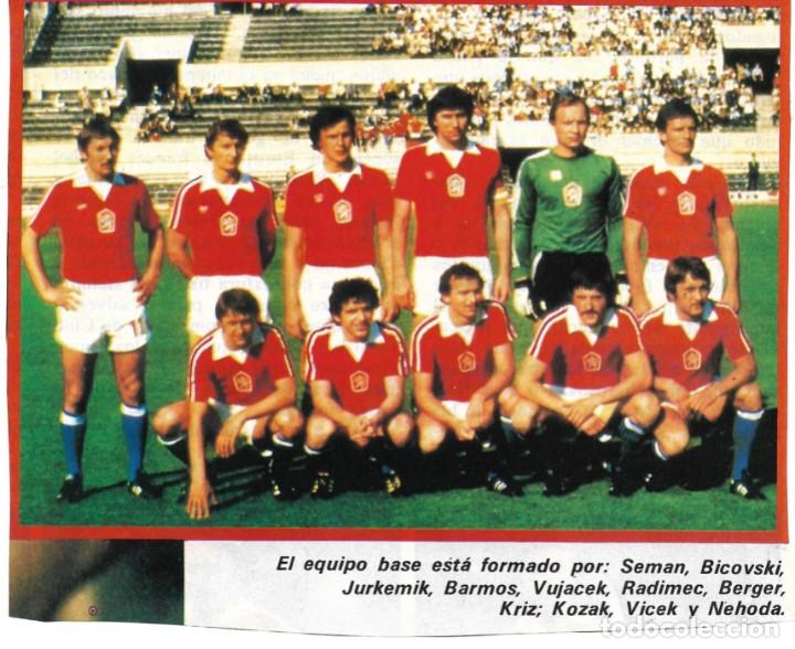 Collezionismo sportivo: SELECCI&Oacute;N DE F&Uacute;TBOL DE CHECOESLOVAQUIA: Recorte de un equipo de 1982