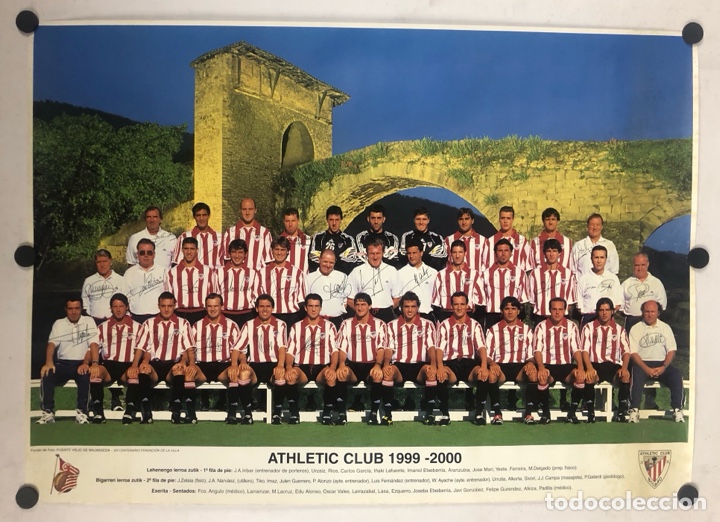 Coleccionismo deportivo: ATHLETIC CLUB DE BILBAO. POSTER OFICIAL TEMPORADA 1999-2000.