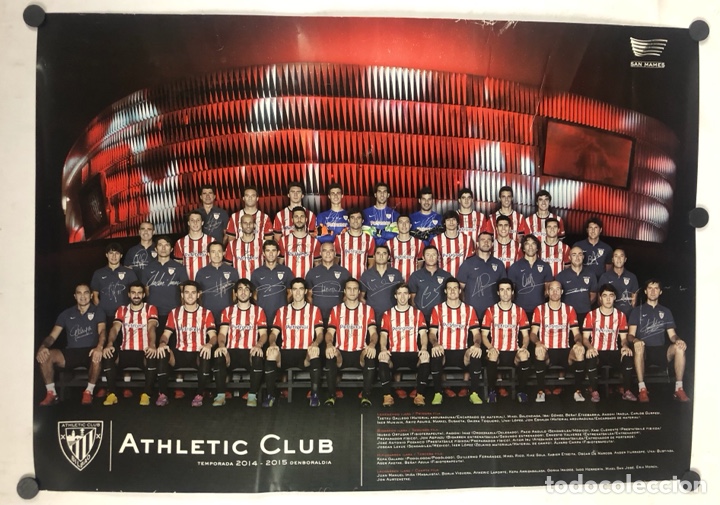 Coleccionismo deportivo: ATHLETIC CLUB DE BILBAO. POSTER OFICIAL TEMPORADA 2014-2015.