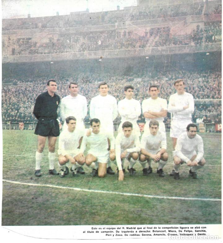 Collezionismo sportivo: REAL MADRID: Recorte de un equipo de la temporada 66-67, Campe&oacute;n de Liga