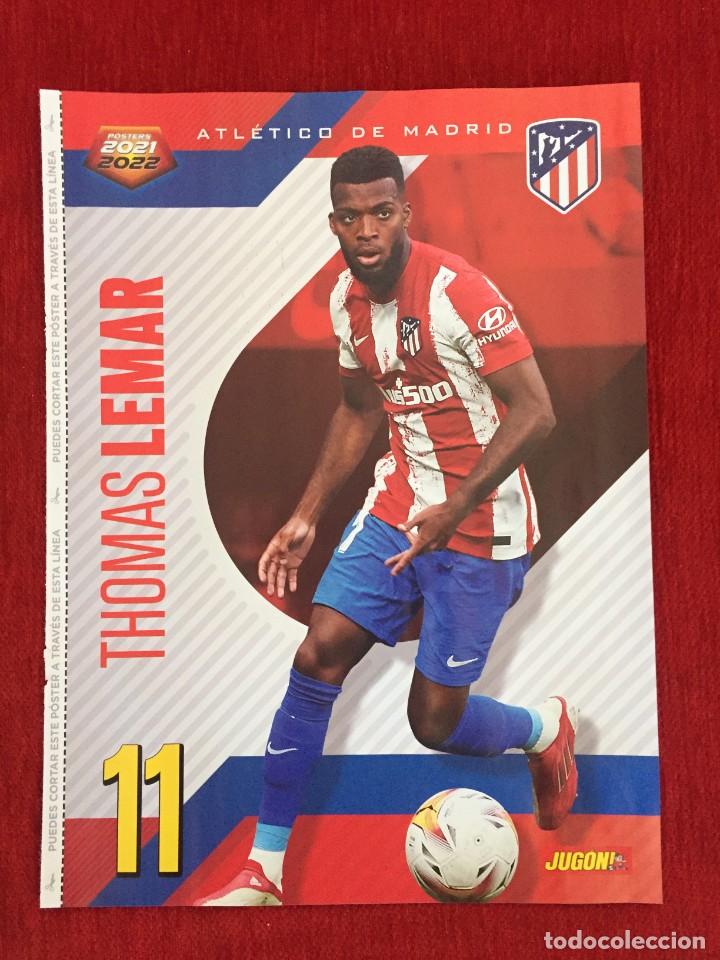 Sammelleidenschaft Sport: CARTEL POSTER JUGON THOMAS LEMAR ATLETICO MADRID + RAFA MIR SEVILLA 2021 2022