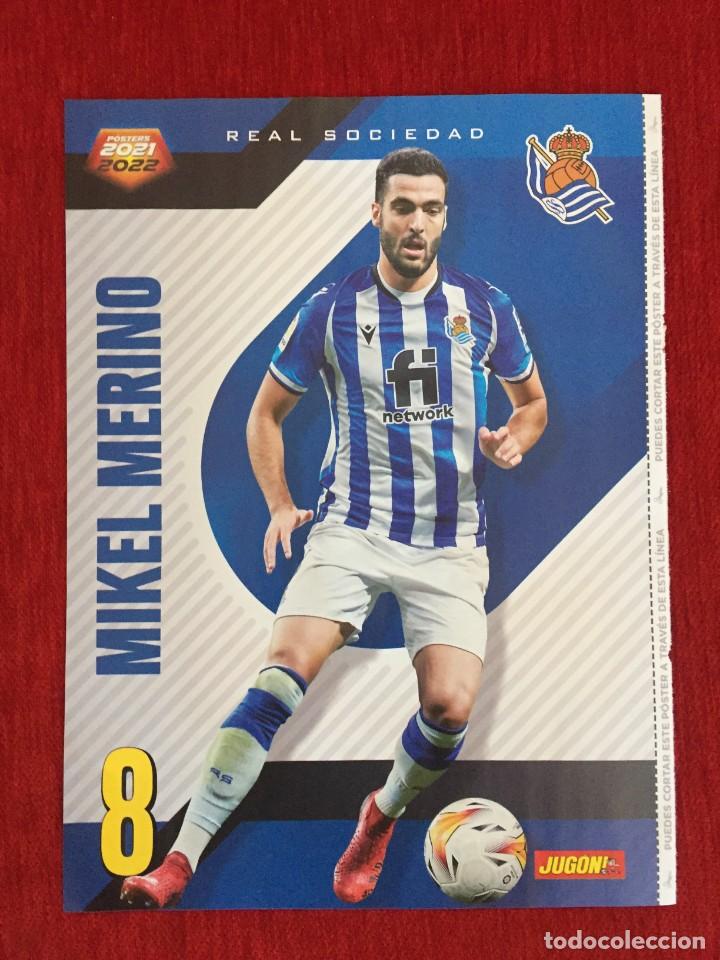 Sammelleidenschaft Sport: CARTEL POSTER JUGON MIKEL MERINO REAL SOCIEDAD + JORDI ALBA BARCELONA 2021 2022