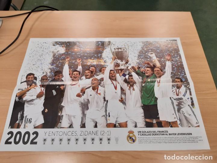 Sammelleidenschaft Sport: POSTER REAL MADRID CAMPEONES DE EUROPA CHAMPIONS LEAGUE LA RAZ&Oacute;N 2002 TAMA&Ntilde;O A2 APROXIMADAMENTE