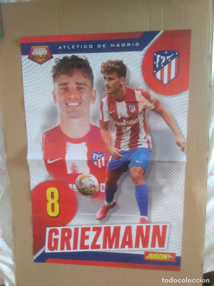 Sammelleidenschaft Sport: GRIEZMANN ATL&Eacute;TICO Y EQUIPO REAL MADRID DOBLE P&Oacute;STER 2 P&Aacute;G REVISTA JUG&Oacute;N 2021-2022 LIGA 21-22