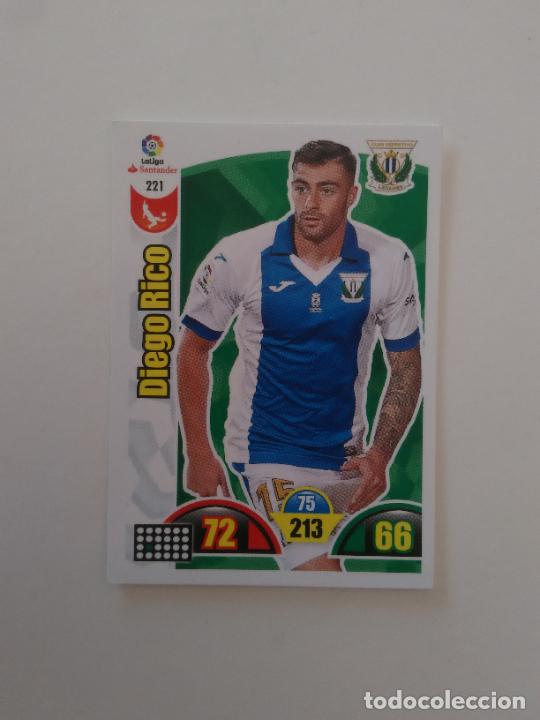 Collectionnisme sportif: 221 DIEGO RICO LEGAN&Eacute;S CROMO TARJETA LIGA FUTBOL PANINI ADRENALYN 2017-2018 17-18
