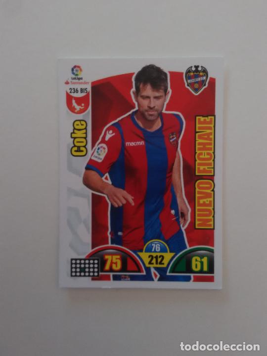 Collectionnisme sportif: 236 BIS COKE FICHAJE LEVANTE CROMO TARJETA LIGA FUTBOL PANINI ADRENALYN 2017-2018 17-18