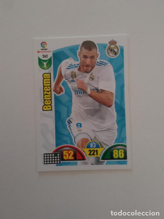 Collectionnisme sportif: 262 BENZEMA REAL MADRID CROMO TARJETA LIGA FUTBOL PANINI ADRENALYN 2017-2018 17-18