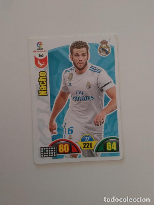 Collectionnisme sportif: 265 NACHO REAL MADRID CROMO TARJETA LIGA FUTBOL PANINI ADRENALYN 2017-2018 17-18