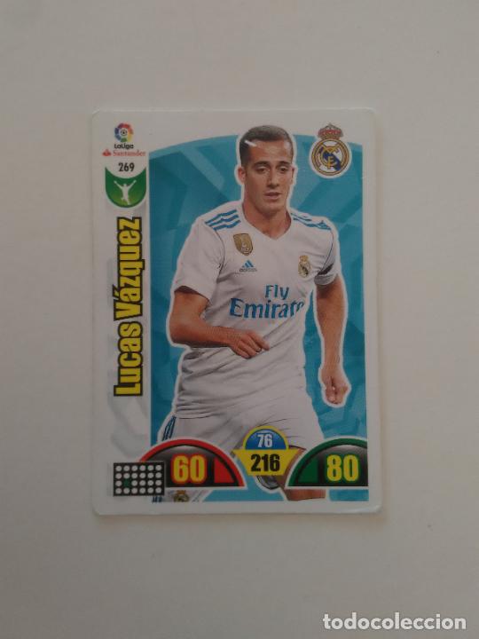 Collectionnisme sportif: 269 LUCAS V&Aacute;ZQUEZ REAL MADRID CROMO TARJETA LIGA FUTBOL PANINI ADRENALYN 2017-2018 17-18