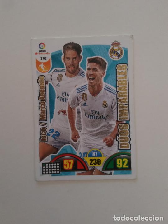 Sports collectibles: 270 ISCO ASENSIO REAL MADRID CROMO TARJETA LIGA FUTBOL PANINI ADRENALYN 2017-2018 17-18