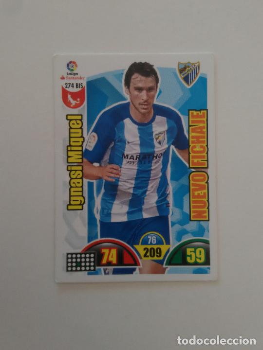 Collectionnisme sportif: 274 BIS IGNASI MIQUEL M&Aacute;LAGA CROMO TARJETA LIGA FUTBOL PANINI ADRENALYN 2017-2018 17-18