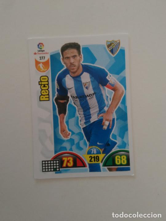 Collectionnisme sportif: 277 RECIO M&Aacute;LAGA CROMO TARJETA LIGA FUTBOL PANINI ADRENALYN 2017-2018 17-18